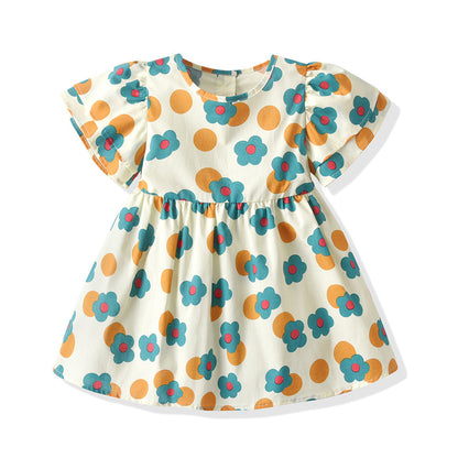 Children's Cotton Printed Shirts and Shorts Sibling Clothing