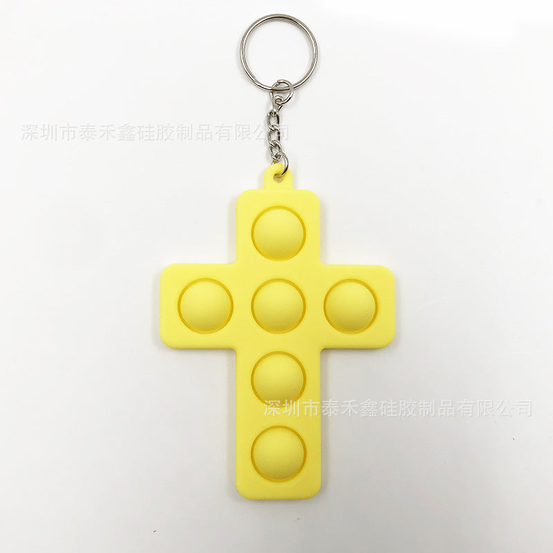 Silicone Rodent Killer Keychain Finger Bubble Music Toys