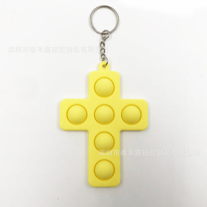 Silicone Rodent Killer Keychain Finger Bubble Music Toys