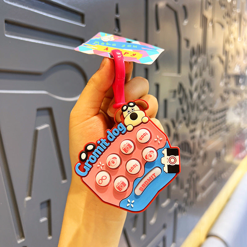 Whack-A-Mole Machine Mini Luminous Unzipping Keychain