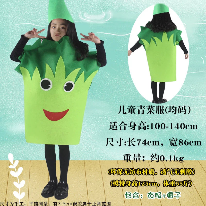 Children's Fruit and Vegetable Costume Environmental-Friendly