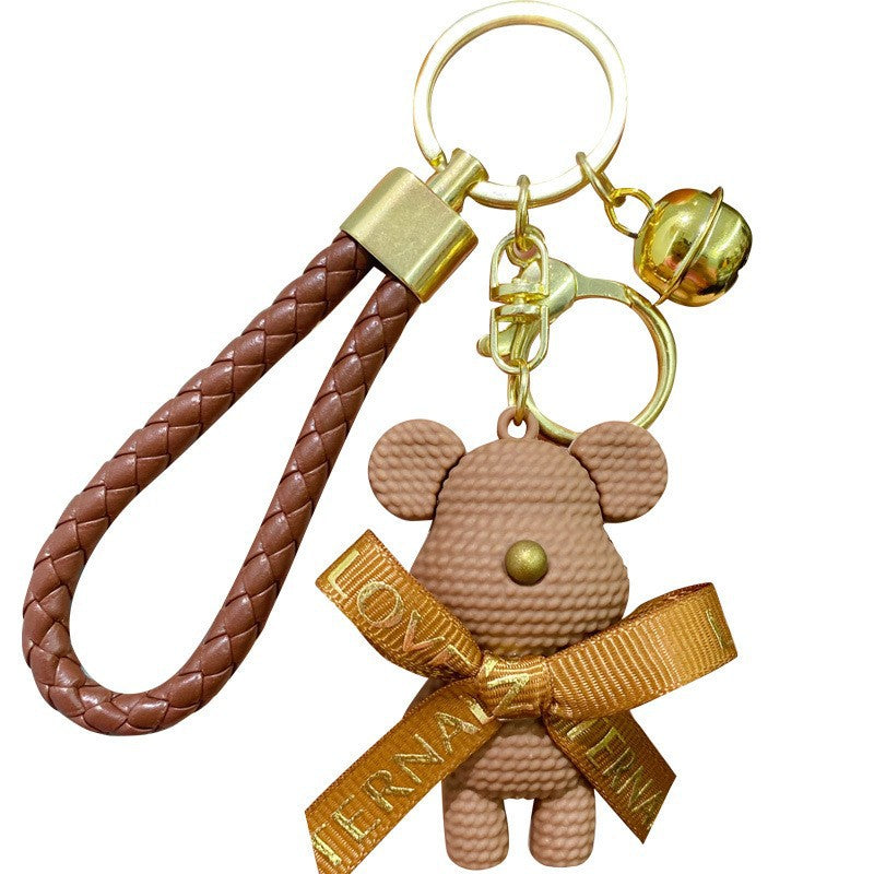 Bow Bear PVC Soft Keychain Cute Keychain