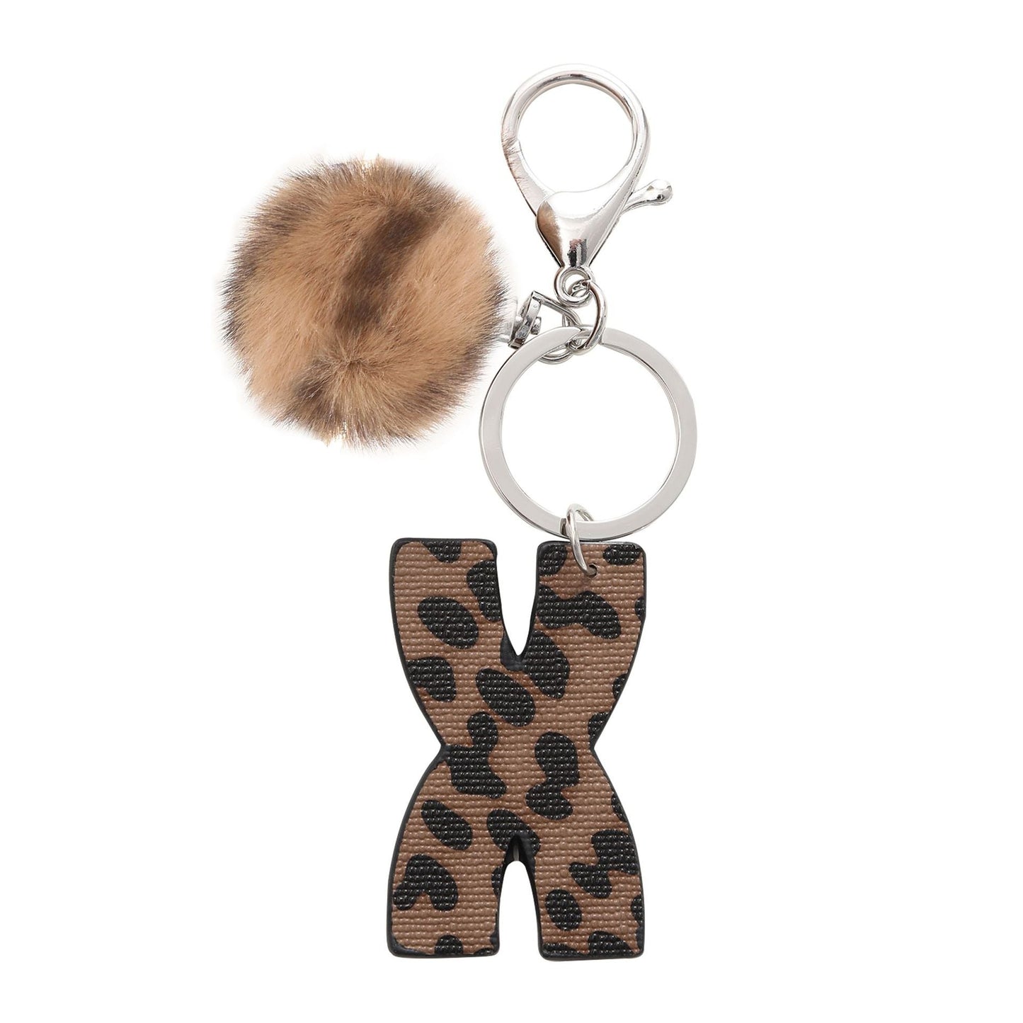 Western Cowboy Leopard Leather Keychains