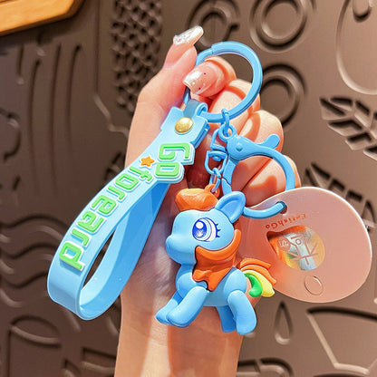 Cartoon Pony PVC Soft Keychain