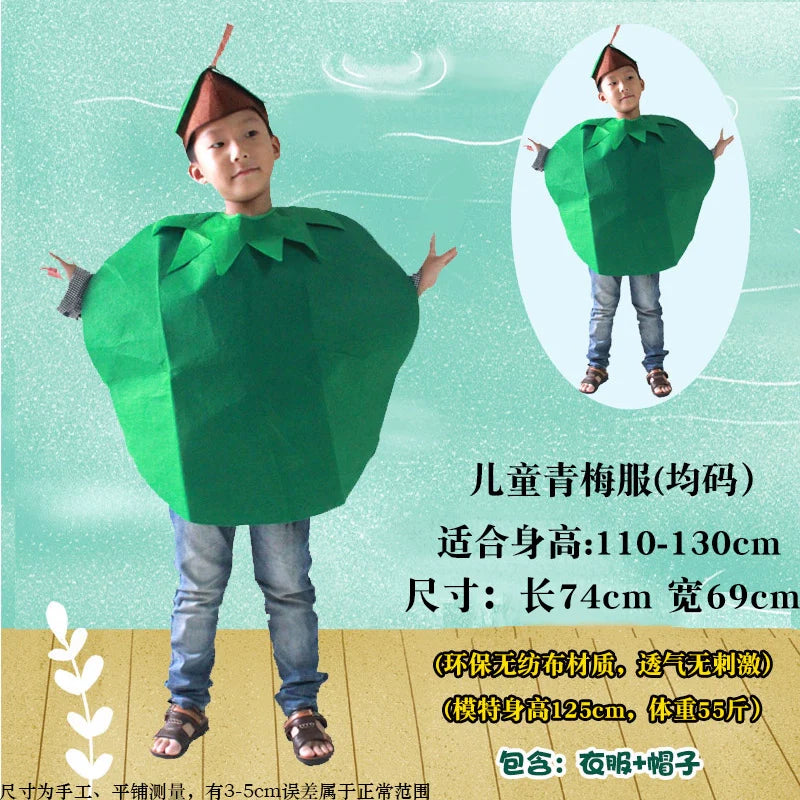 Children's Fruit and Vegetable Costume Environmental-Friendly