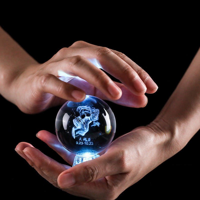 Interior Carved Crystal Glass Handicraft Ornaments