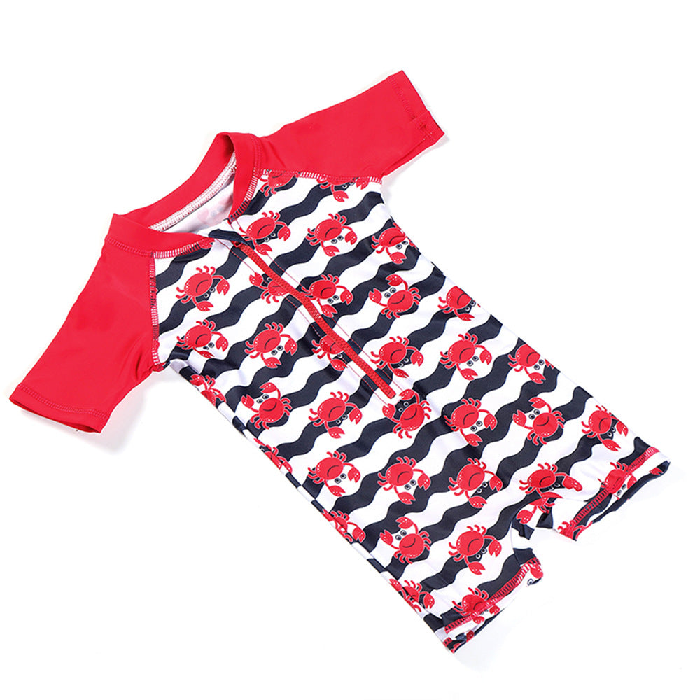 Boys Cartoon Sunscreen Hot Spring Siamese Swimwear