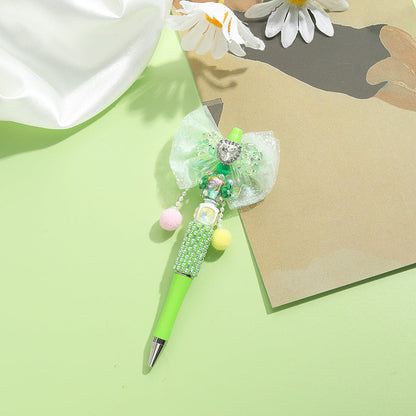 Beaded Pens Colorful Handmade Beaded Twisting Rhinestone Bow