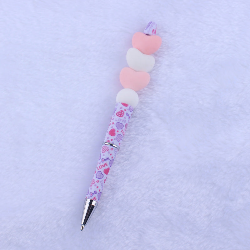 Beaded Pens Valentine's Day Love Silicone Handmade Beaded