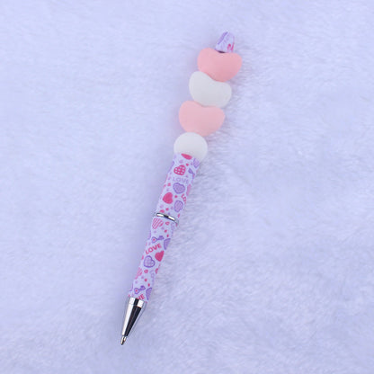Beaded Pens Valentine's Day Love Silicone Handmade Beaded