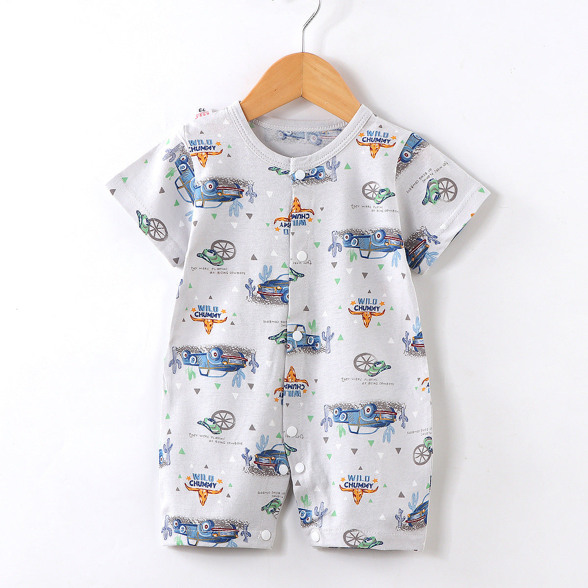 Cotton Baby Onesie Cow Pattern