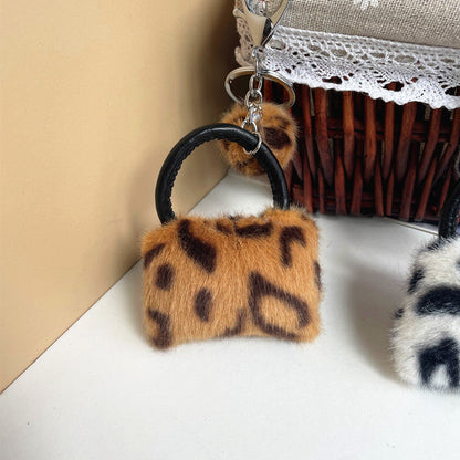 Leopard Cute Plush Cartoon Pendant Car Hair Ball