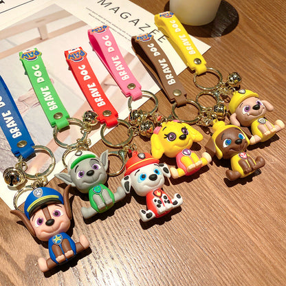 Cartoon Cute Puppy PVC Soft Silicone Creative Keychain
