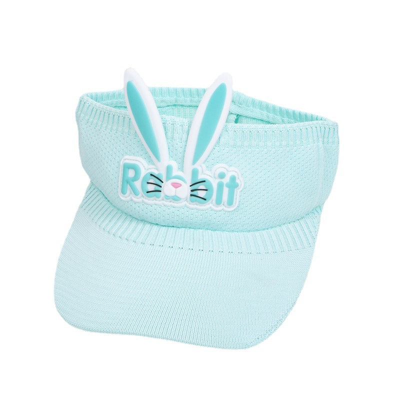 Polyester Rabbit Ear Children's Sun Hat Sunscreen Empty Top Hat
