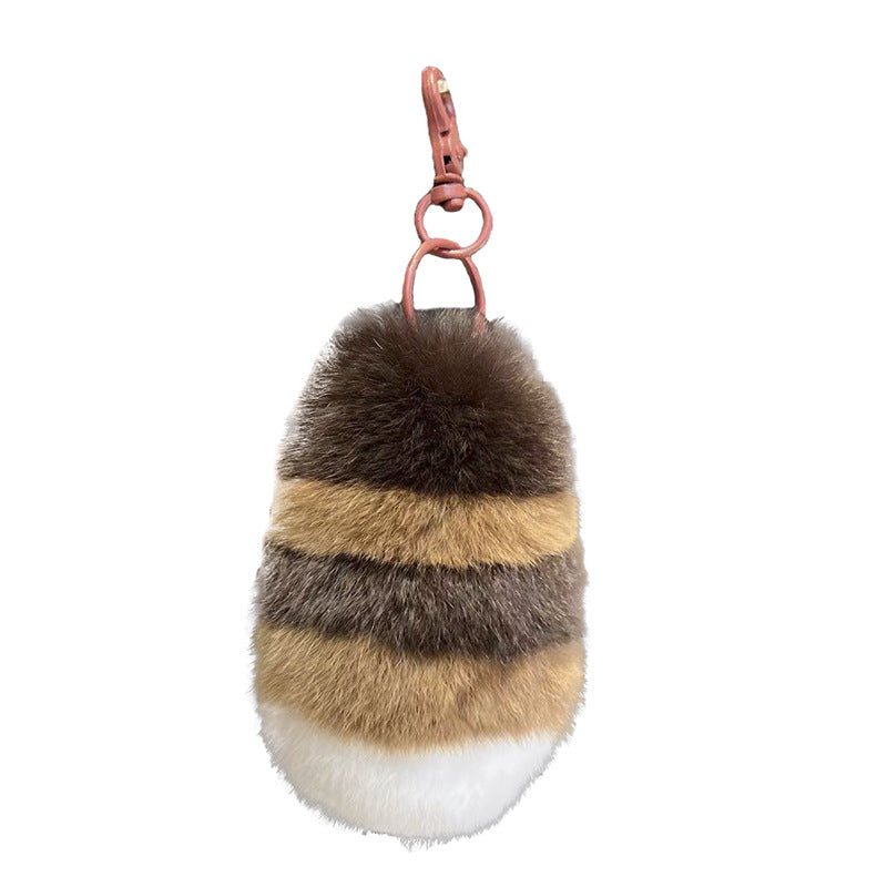 Raccoon Tail Plush Keychain