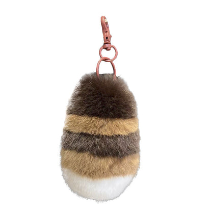 Raccoon Tail Plush Keychain