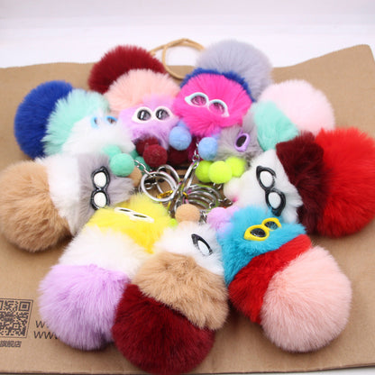 Caterpillar Plush Keychain