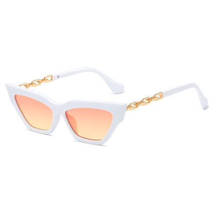 Fashion Universal Sunglasses Personality Versatile Street Shooting Female Small Face Temperament Chain Foot Sunglasses Wholesale