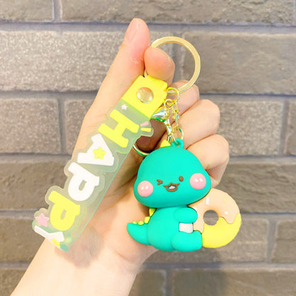 Cartoon Cute Dinosaur Silicone Keychain