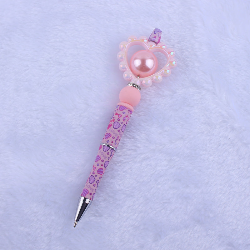 Beaded Pens Valentine's Day Love Silicone Handmade Beaded