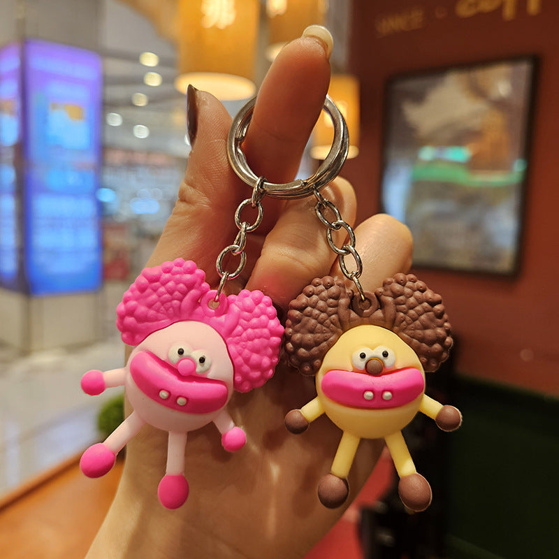 Cartoon Monster PVC Soft Glue Keychains Cute Keychain