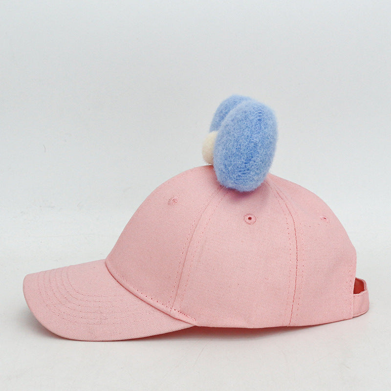 Butterfly Fur Ball Cute Children's Baseball Cap