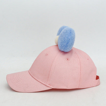 Butterfly Fur Ball Cute Children's Baseball Cap