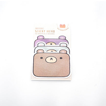 10pcs Cartoon Cute Creative Student Sticky Notes