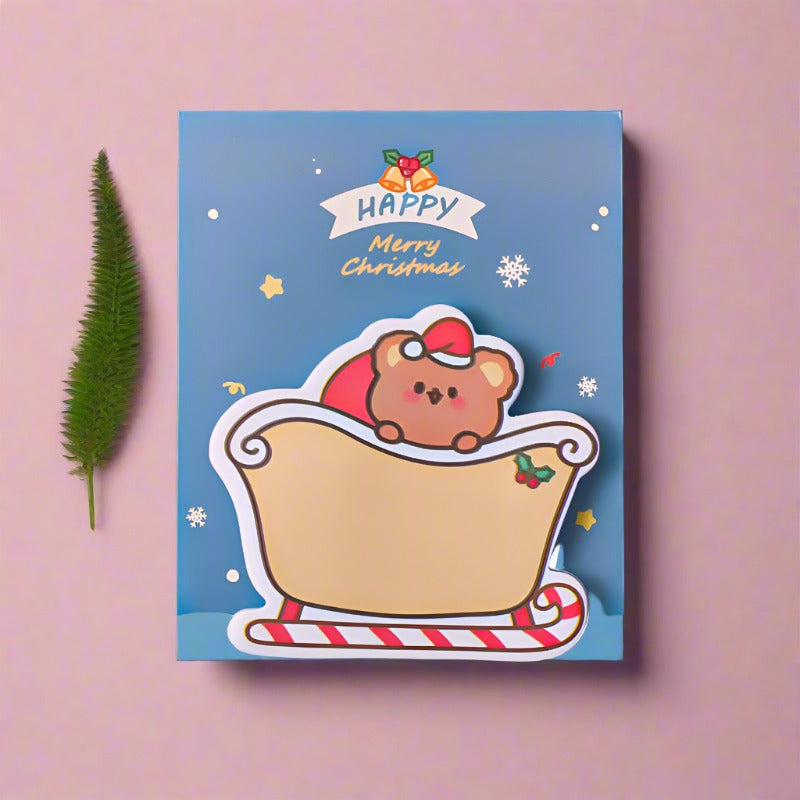 Paper Cartoon Christmas Post-it Notes Message Memo Note