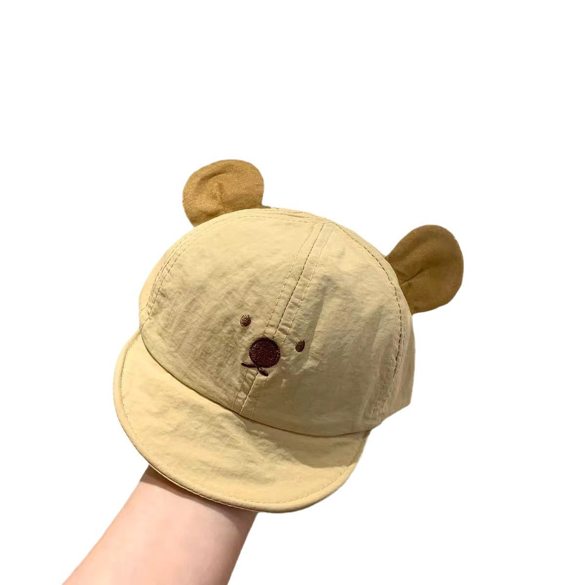 Baby Cute Bear Embroidered Soft Brim Baseball Cap