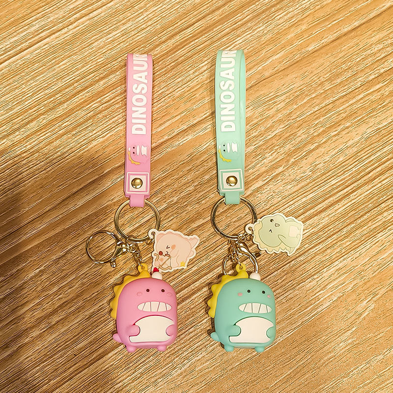 Cartoon Dinosaur PVC Keychain
