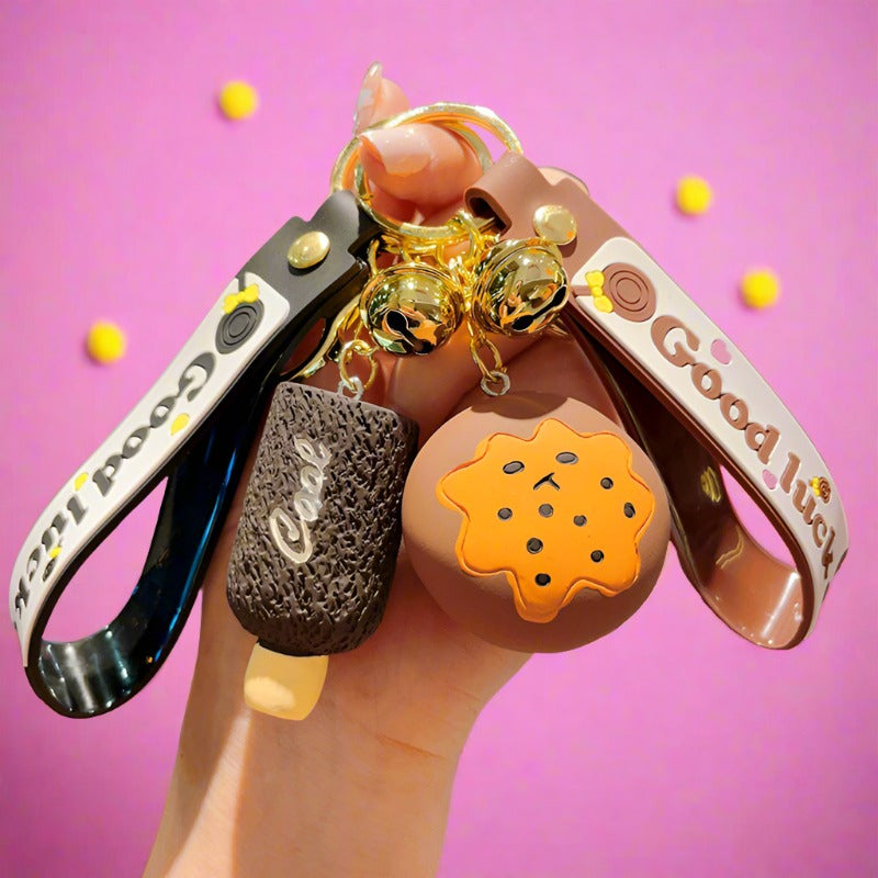 Simulation Food Cookies Resin Keychain