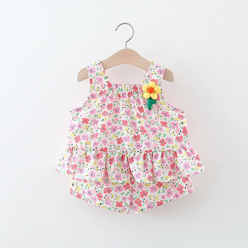 Full Body Colored Flowers Sling Baby Clothes