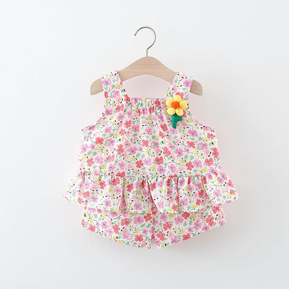 Full Body Colored Flowers Sling Baby Clothes