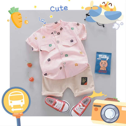 Cotton Cartoon Triceratops Series Infant Set