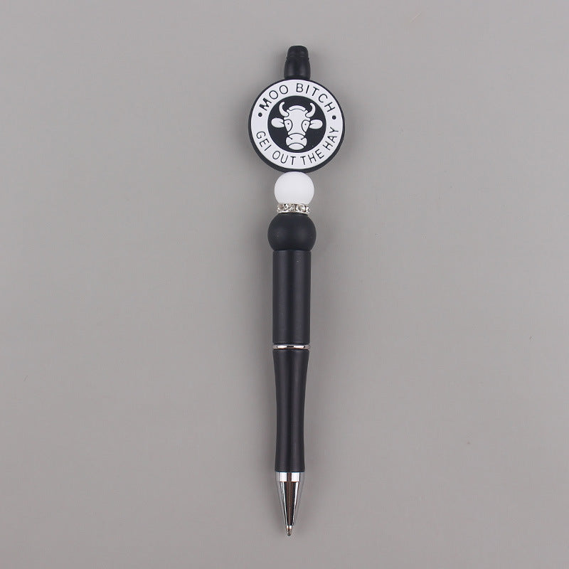 DIY Beaded Pen Cartoon Animal Silicone Color Plastic