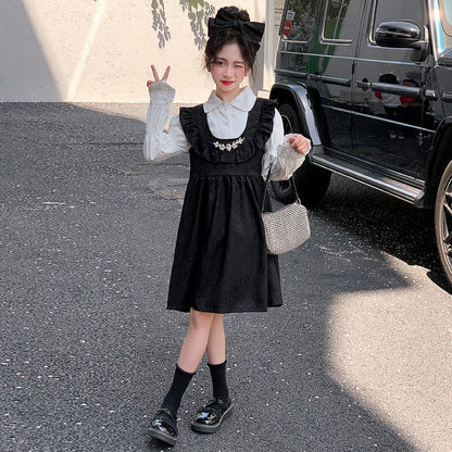 Wholesale Cotton Children's Spring Dress Two-piece Set