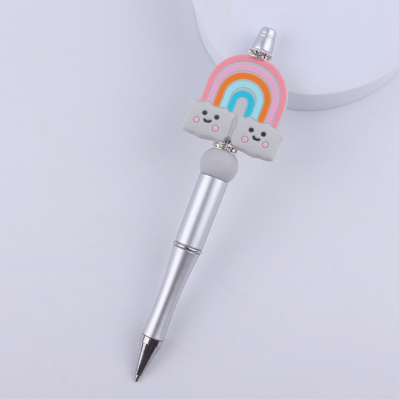 Cartoon Rainbow Cloud Silicone Handmade Beadable Pens