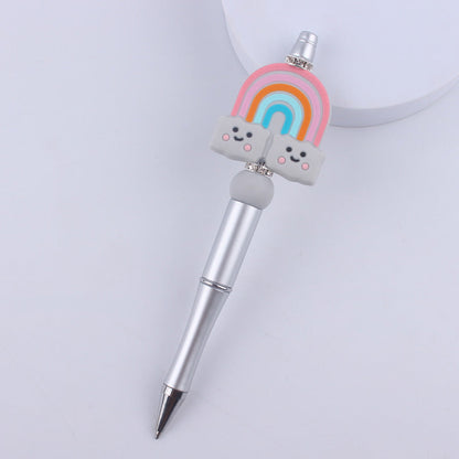 Cartoon Rainbow Cloud Silicone Handmade Beadable Pens