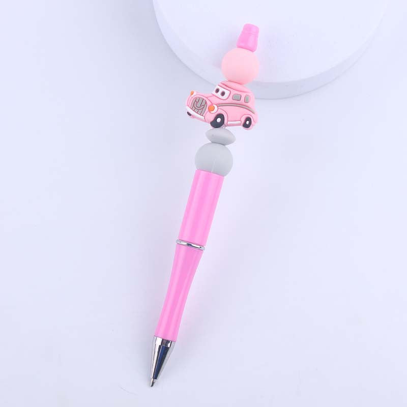 Cartoon Car Silicone Handmade Beaded Ballpoint Pen