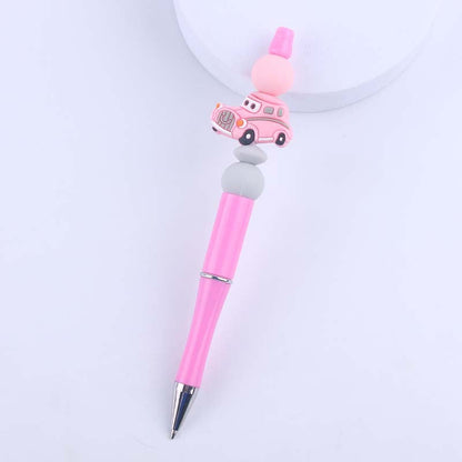 Cartoon Car Silicone Handmade Beaded Ballpoint Pen