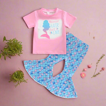 Cotton Mermaid Girl Suit