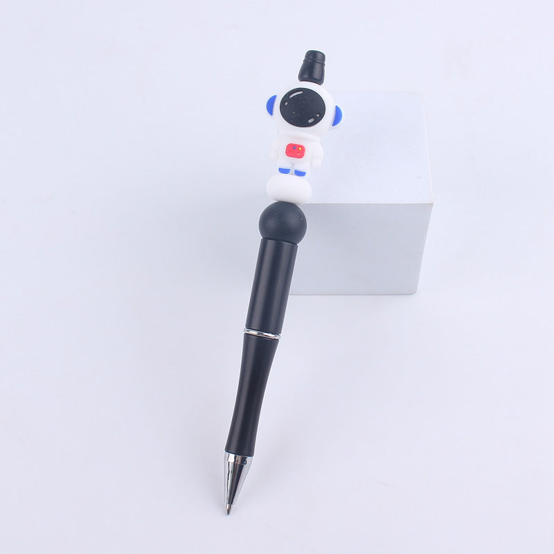 Handmade Bead Pen Cartoon Rocket Astronaut Silicone Ballpoint