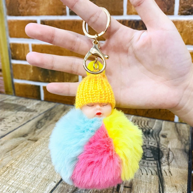 Cute Sleeping Doll Plush Doll Keychain
