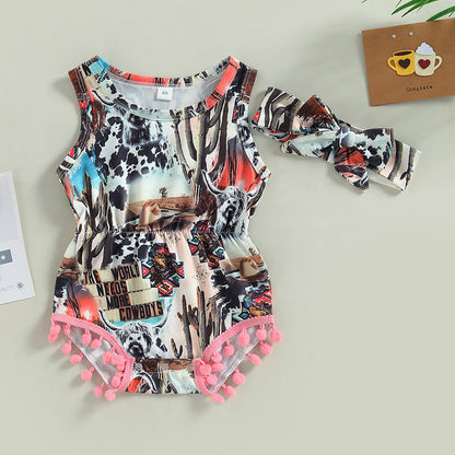 Cotton Western Style Aztec Pattern Baby Onesies