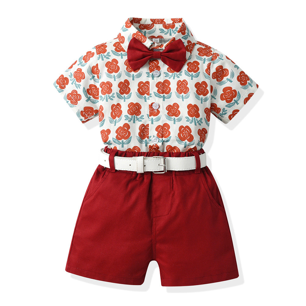 Children's Cotton Short Sleeved Shirt Sets