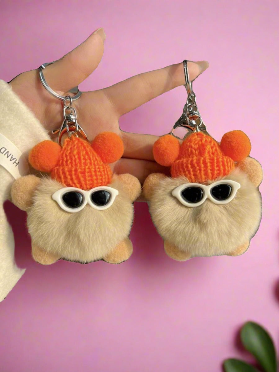 Cartoon Doll Plush Ball Keychain