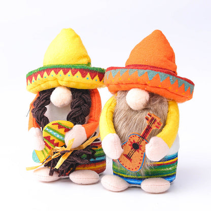 Carnival Mexican Sombrero Faceless Doll Doll