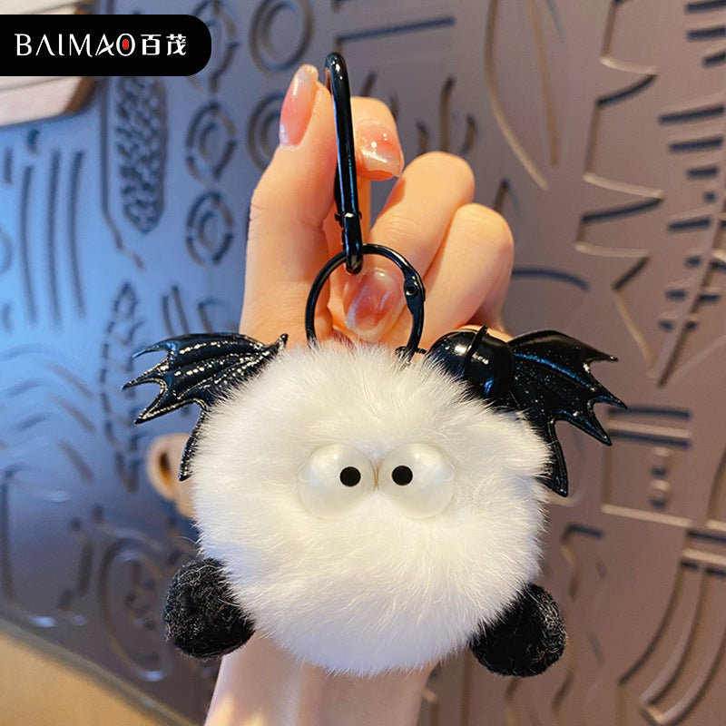 Little Devil Plush Ball Keychain