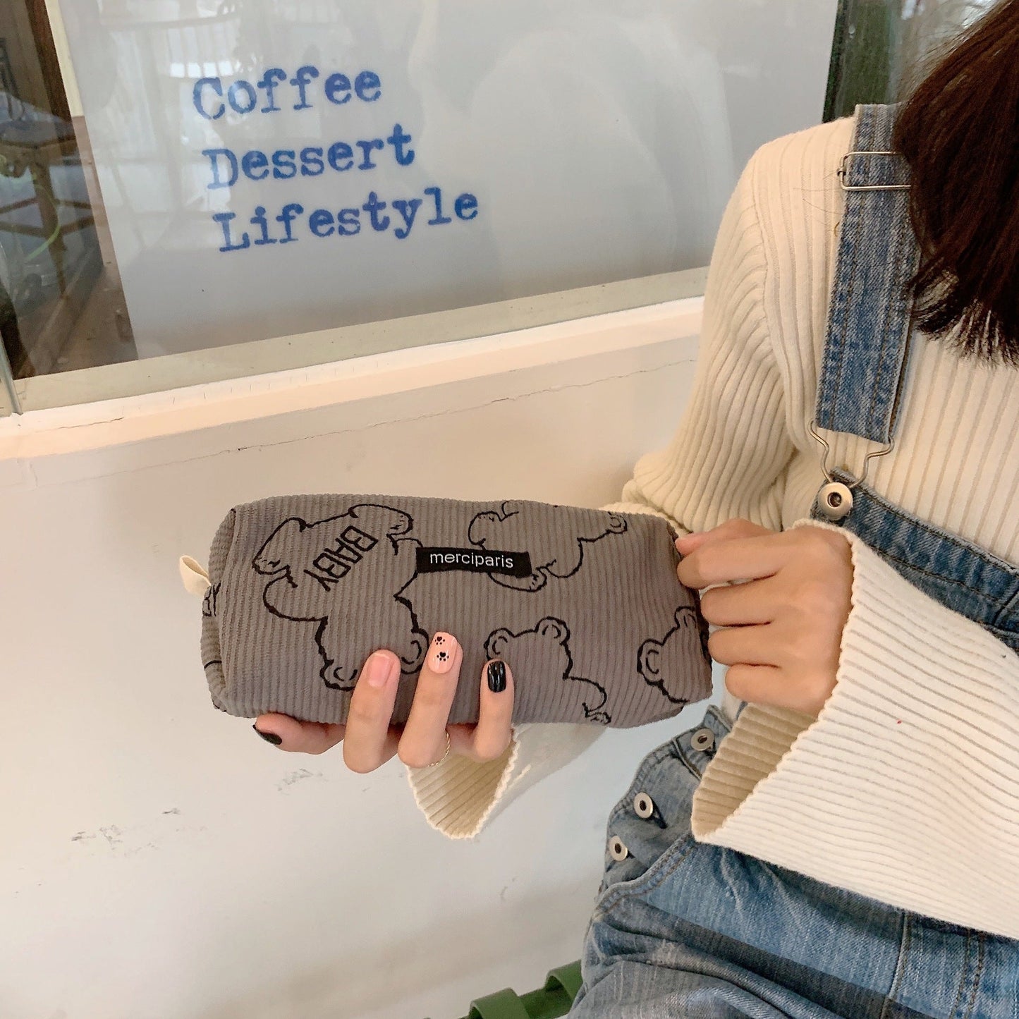 Corduroy Bear Pen Bag